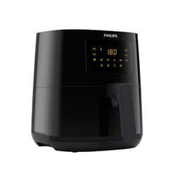 PHILIPS Digital Airfryer with Touch Panel, 4.1L, with RapidAir Technology,with additional 1 Yr Warranty by Philips, 7 Pre-set Menu (HD9252/90)(Black), Large